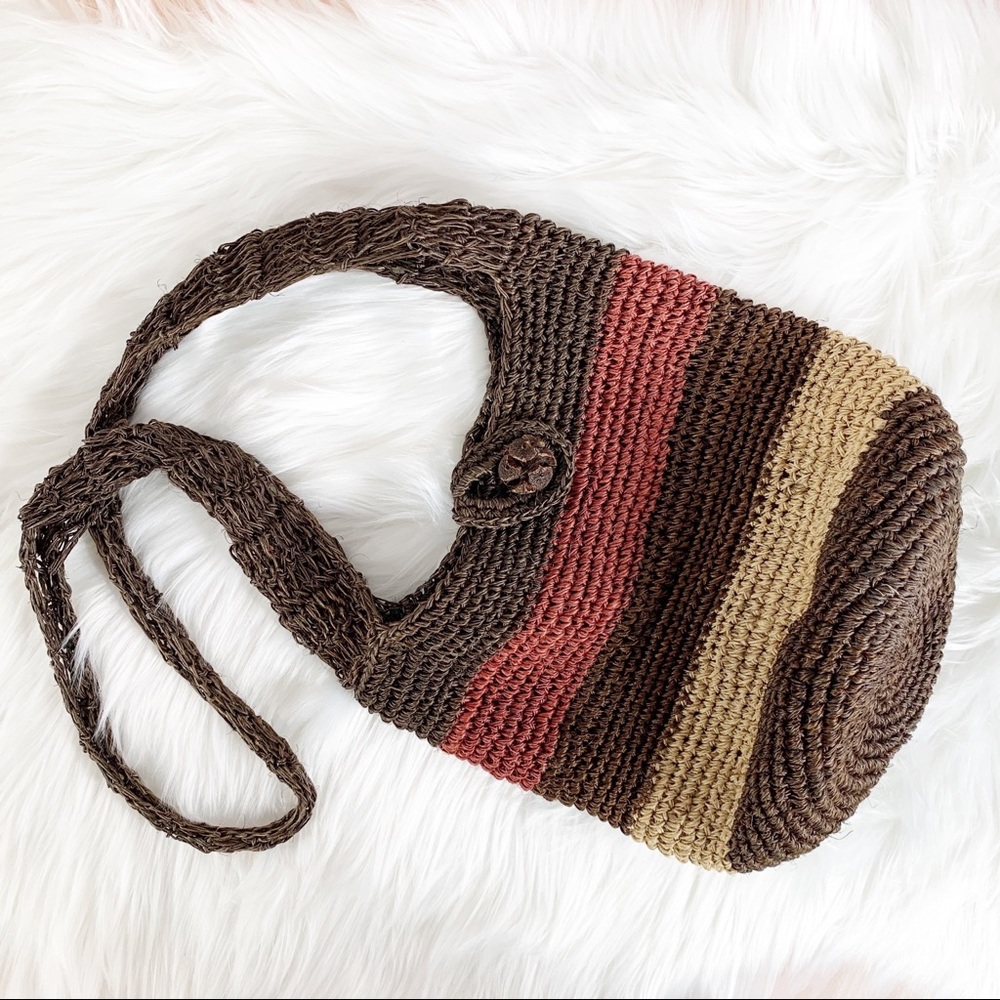 Woven Boho Straw Bucket Bag